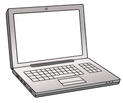 Zeichnung von einem Laptop